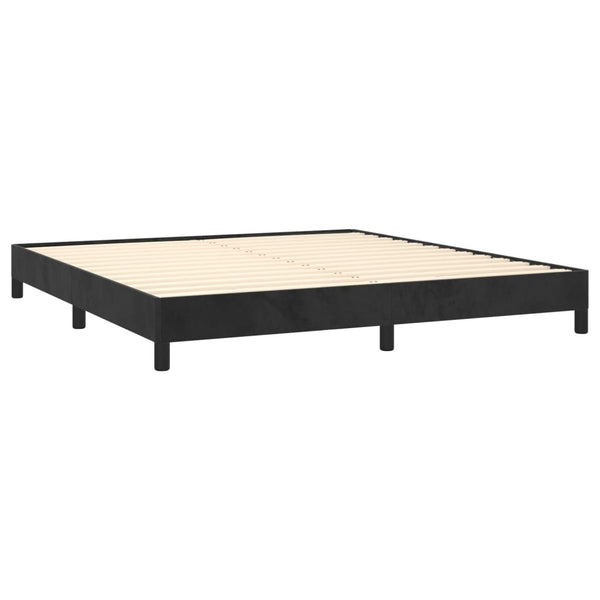 Bed Frame Black 153X203 Cm Queen Velvet Queen Bed Frames