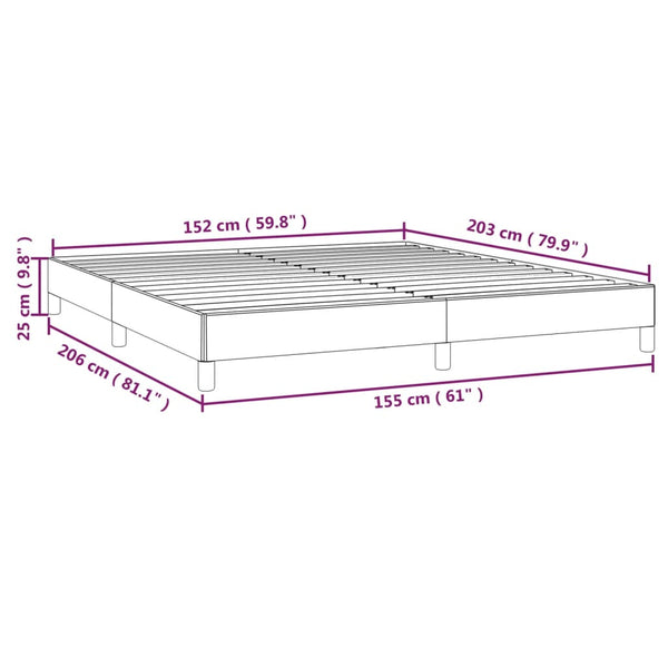 Bed Frame Black 153X203 Cm Queen Velvet Queen Bed Frames