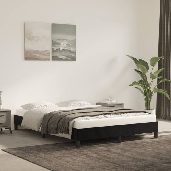 Bed Frame Black 153X203 Cm Queen Velvet Queen Bed Frames