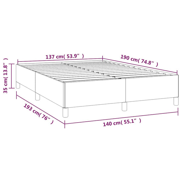 Vidaxl Bed Frame Without Mattress Dark Grey 137X187 Cm Double Fabric Double Bed Frames
