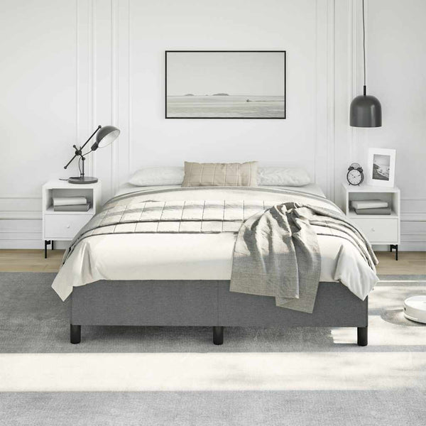 Bed Frame Dark Grey 152X203 Cm Queen Fabric Queen Bed Frames