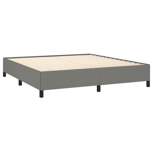 Bed Frame Dark Grey 152X203 Cm Queen Fabric Queen Bed Frames