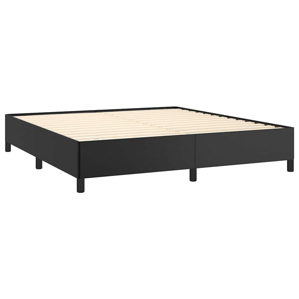 Bed Frame Black 152X203 Cm Queen Faux Leather Queen Bed Frames