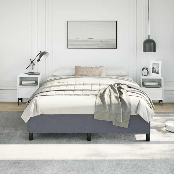 Bed Frame Dark Grey 152X203 Cm Queen Velvet Queen Bed Frames