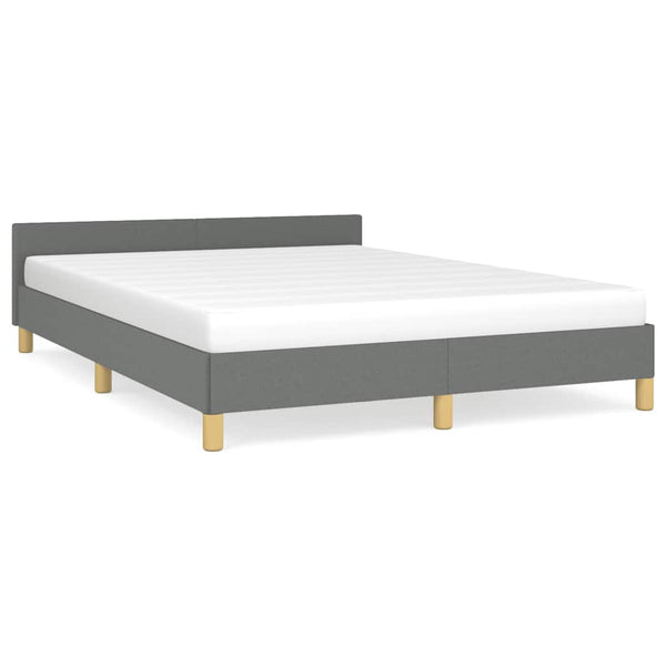 Bed Frame With Headboard Dark Grey 153X203 Cm Queen Fabric Queen Bed Frames