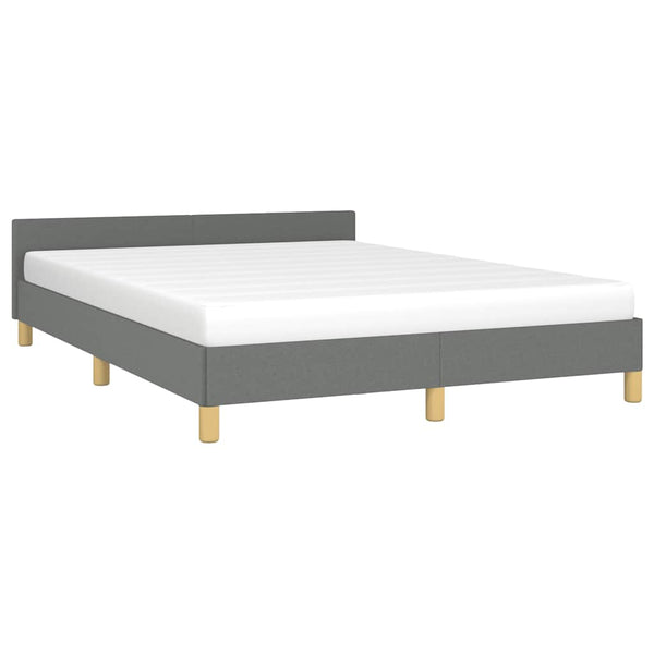 Bed Frame With Headboard Dark Grey 153X203 Cm Queen Fabric Queen Bed Frames