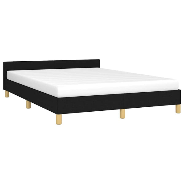 Bed Frame With Headboard Black 153X203 Cm Queen Fabric Queen Bed Frames