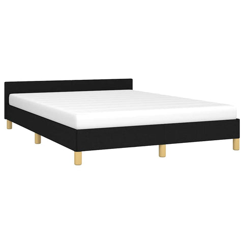 Bed Frame With Headboard Black 153X203 Cm Queen Fabric Queen Bed Frames