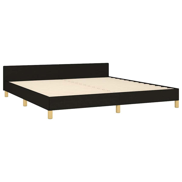 Bed Frame With Headboard Black 153X203 Cm Queen Fabric Queen Bed Frames