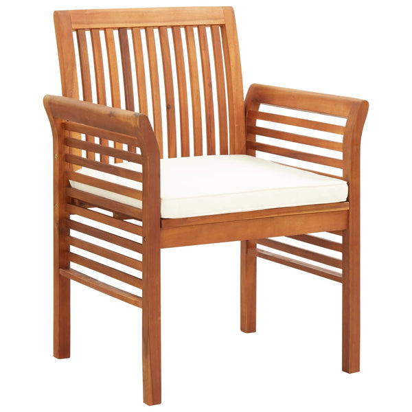 Garden Dining Chairs With Cushions 4 Pcs Solid Wood Acacia Patio Chairs