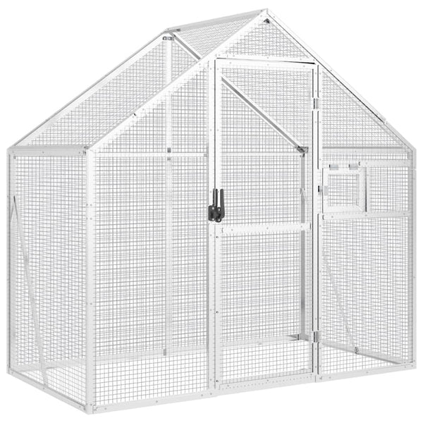 Vidaxl Aviary Silver 179X100x185 Cm Aluminium Bird Cages