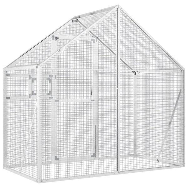 Vidaxl Aviary Silver 179X100x185 Cm Aluminium Bird Cages