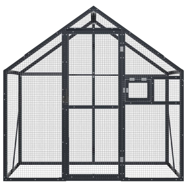 Vidaxl Aviary Anthracite 179X100x185 Cm Aluminium Bird Cages