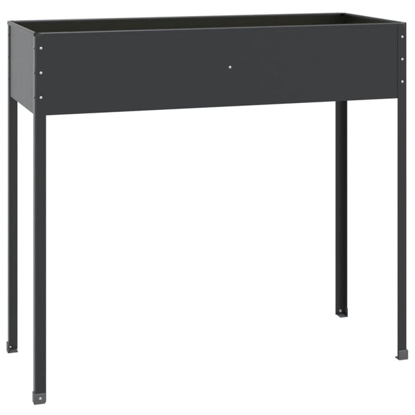 Vidaxl Garden Planter Anthracite 100.5X40.5X90 Cm Galvanised Steel Planters & Vases