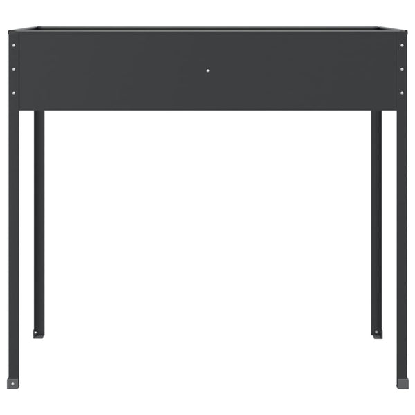 Vidaxl Garden Planter Anthracite 100.5X40.5X90 Cm Galvanised Steel Planters & Vases