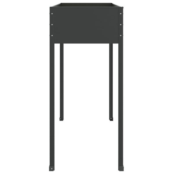 Vidaxl Garden Planter Anthracite 100.5X40.5X90 Cm Galvanised Steel Planters & Vases