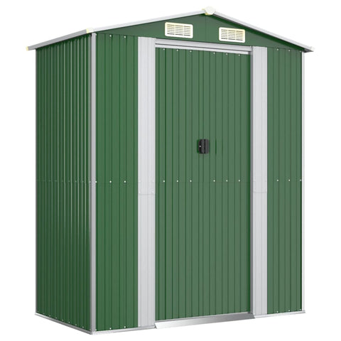 Garden Shed Green 192X108x223 Cm Galvanised Steel Sheds Summerhouses Carports