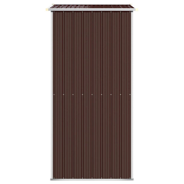Garden Shed Dark Brown 192X108x223 Cm Galvanised Steel Sheds Summerhouses Carports