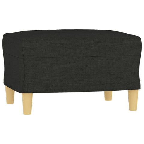 Footstool Black 60X50x41 Cm Fabric Ottomans Footstools & Poufs