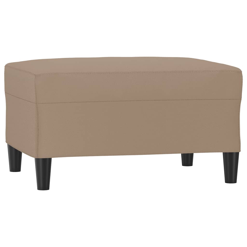Footstool Cappuccino 70X55x41 Cm Faux Leather Ottomans Footstools & Poufs