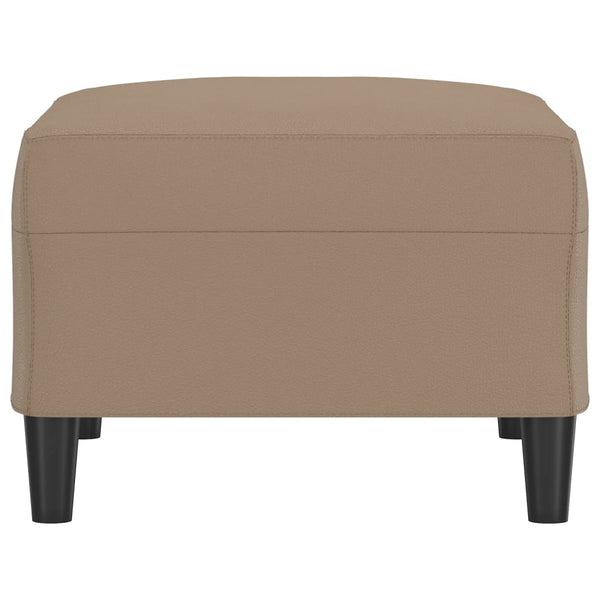 Footstool Cappuccino 70X55x41 Cm Faux Leather Ottomans Footstools & Poufs