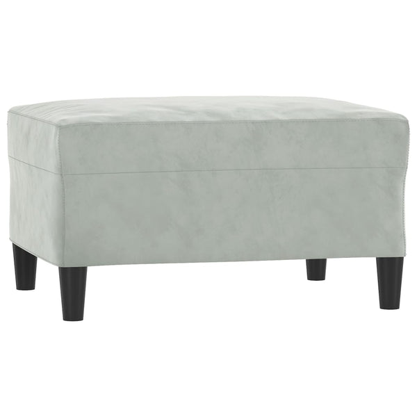 Footstool Light Grey 70X55x41 Cm Velvet Ottomans Footstools & Poufs