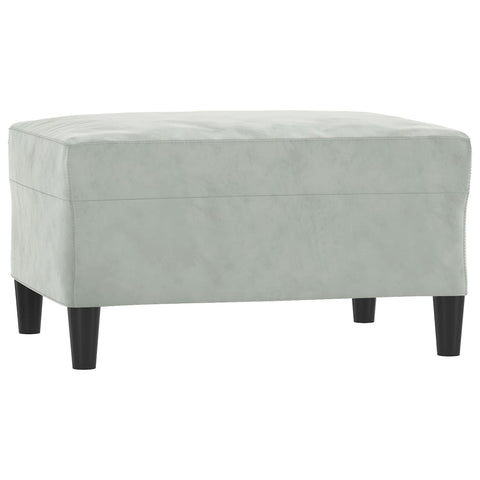 Footstool Light Grey 70X55x41 Cm Velvet Ottomans Footstools & Poufs
