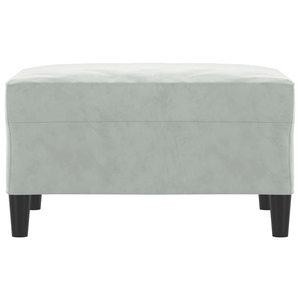 Footstool Light Grey 70X55x41 Cm Velvet Ottomans Footstools & Poufs
