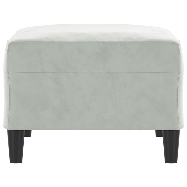 Footstool Light Grey 70X55x41 Cm Velvet Ottomans Footstools & Poufs