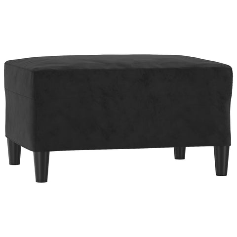 Footstool Black 70X55x41 Cm Velvet Ottomans Footstools & Poufs