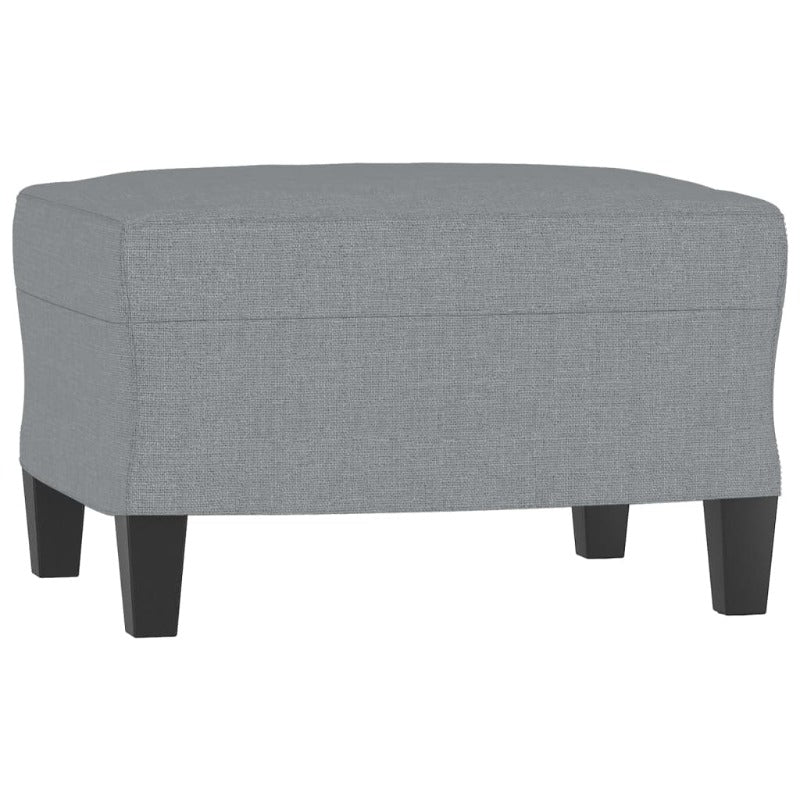 Footstool Light Grey 60X50x41 Cm Fabric Ottomans Footstools & Poufs