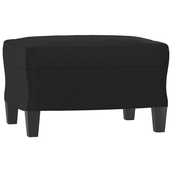 Vidaxl Footstool Black 60X50x41 Cm Faux Leather Ottomans Footstools & Poufs