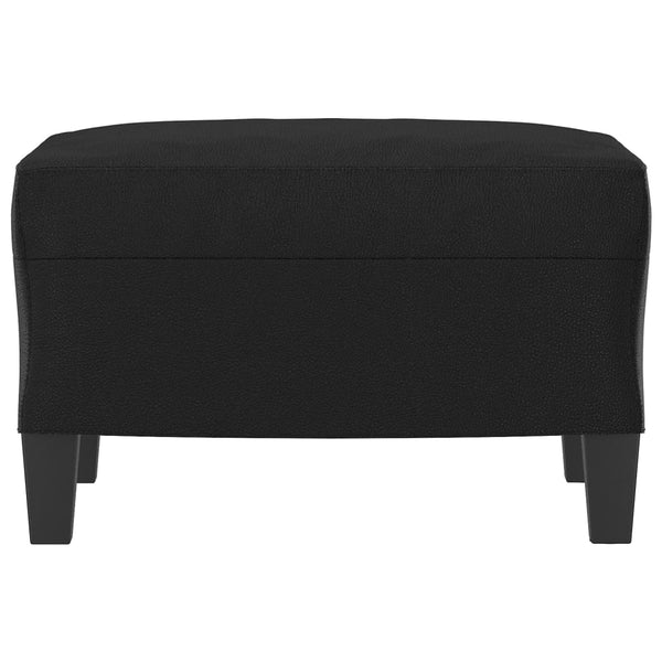 Vidaxl Footstool Black 60X50x41 Cm Faux Leather Ottomans Footstools & Poufs