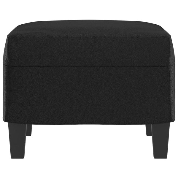 Vidaxl Footstool Black 60X50x41 Cm Faux Leather Ottomans Footstools & Poufs