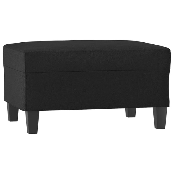 Footstool Black 70X55x41 Cm Faux Leather Ottomans Footstools & Poufs