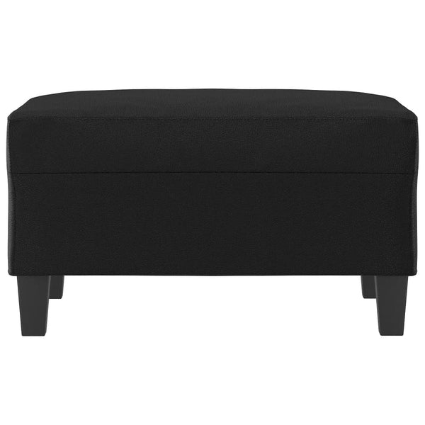 Footstool Black 70X55x41 Cm Faux Leather Ottomans Footstools & Poufs
