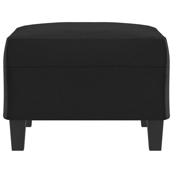 Footstool Black 70X55x41 Cm Faux Leather Ottomans Footstools & Poufs