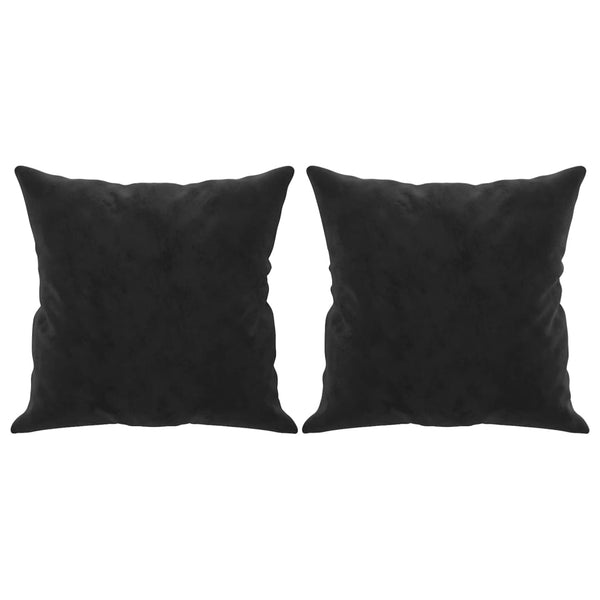 Throw Pillows 2 Pcs Black 40X40 Cm Velvet Cushions & Decorative Pillows
