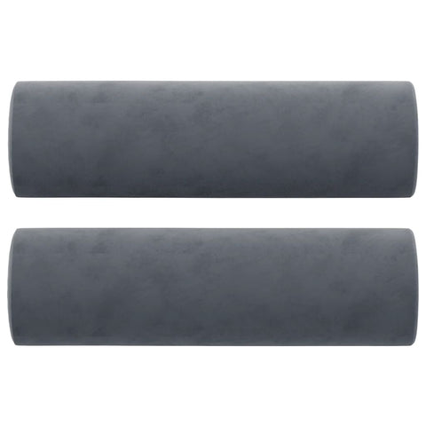 Throw Pillows 2 Pcs Dark Grey 15X50 Cm Velvet Cushions & Decorative Pillows