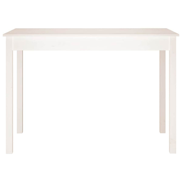 Vidaxl Dining Table White 110X55x75 Cm Solid Wood Pine Dining Tables