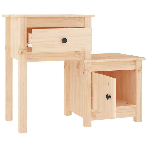 Vidaxl Bedside Cabinets 2 Pcs 79.5X38x65.5 Cm Solid Wood Pine Bedside Tables