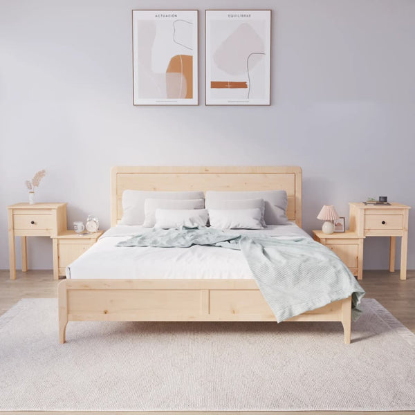 Vidaxl Bedside Cabinets 2 Pcs 79.5X38x65.5 Cm Solid Wood Pine Bedside Tables