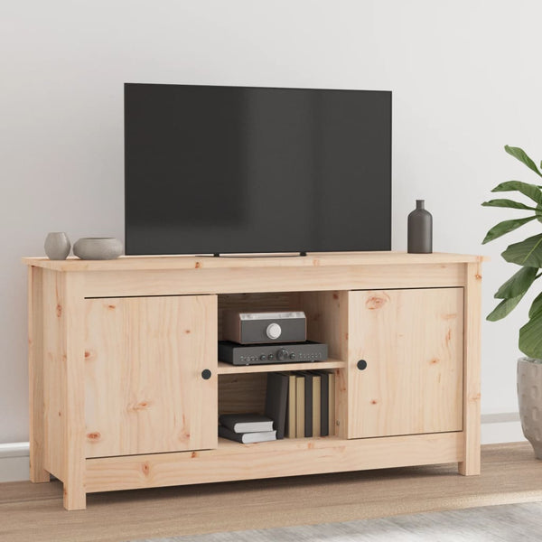 Tv Cabinet 103X36.5X52 Cm Solid Wood Pine Tv Stands & Entertainment Units
