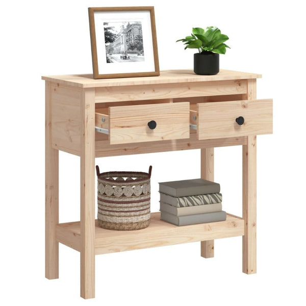 Console Table 75X35x75 Cm Solid Wood Pine Tables