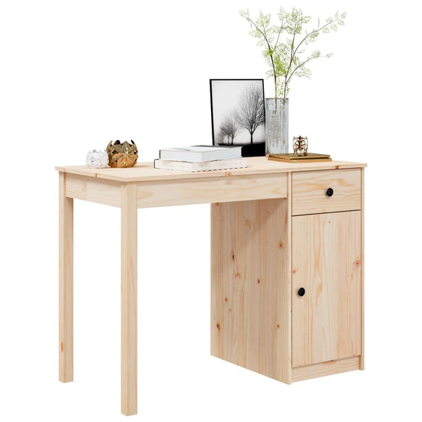 Desk 100X50x75 Cm Solid Wood Pine Home Office Desks