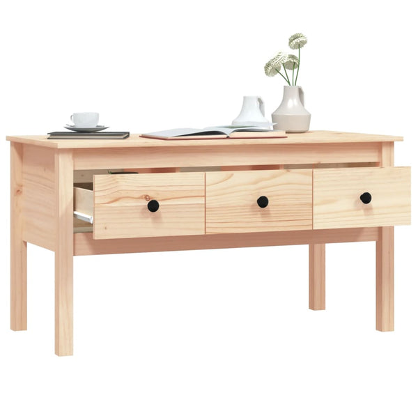 Coffee Table 102X49x55 Cm Solid Wood Pine Coffee Tables