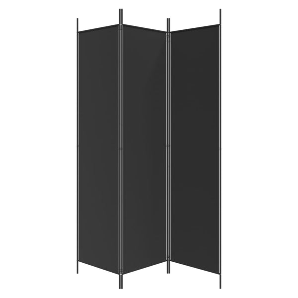 Vidaxl 3 Panel Room Divider Black 150X200 Cm Fabric Screens & Room Dividers