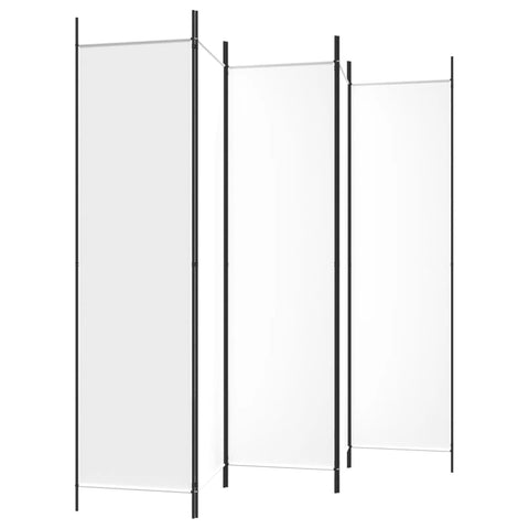 Vidaxl 5 Panel Room Divider White 250X200 Cm Fabric Screens & Room Dividers