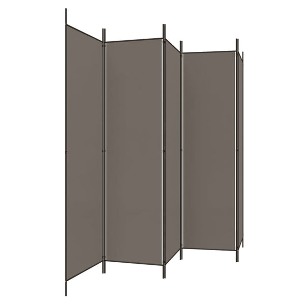 Vidaxl 5 Panel Room Divider Anthracite 250X200 Cm Fabric Screens & Room Dividers
