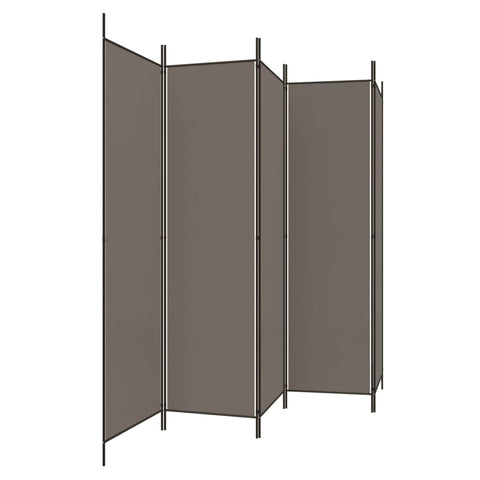 Vidaxl 5 Panel Room Divider Anthracite 250X200 Cm Fabric Screens & Room Dividers